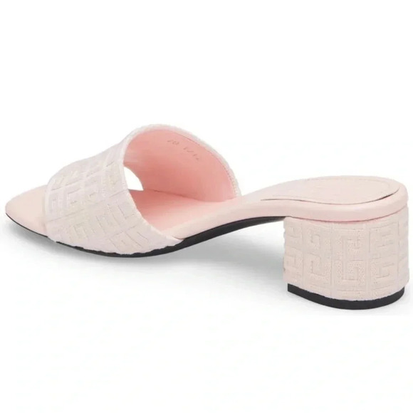 GIVENCHY Pink 4G Block Heel Slip On Spring/Summer Sandal, Size 6.5 - Picture 9 of 14